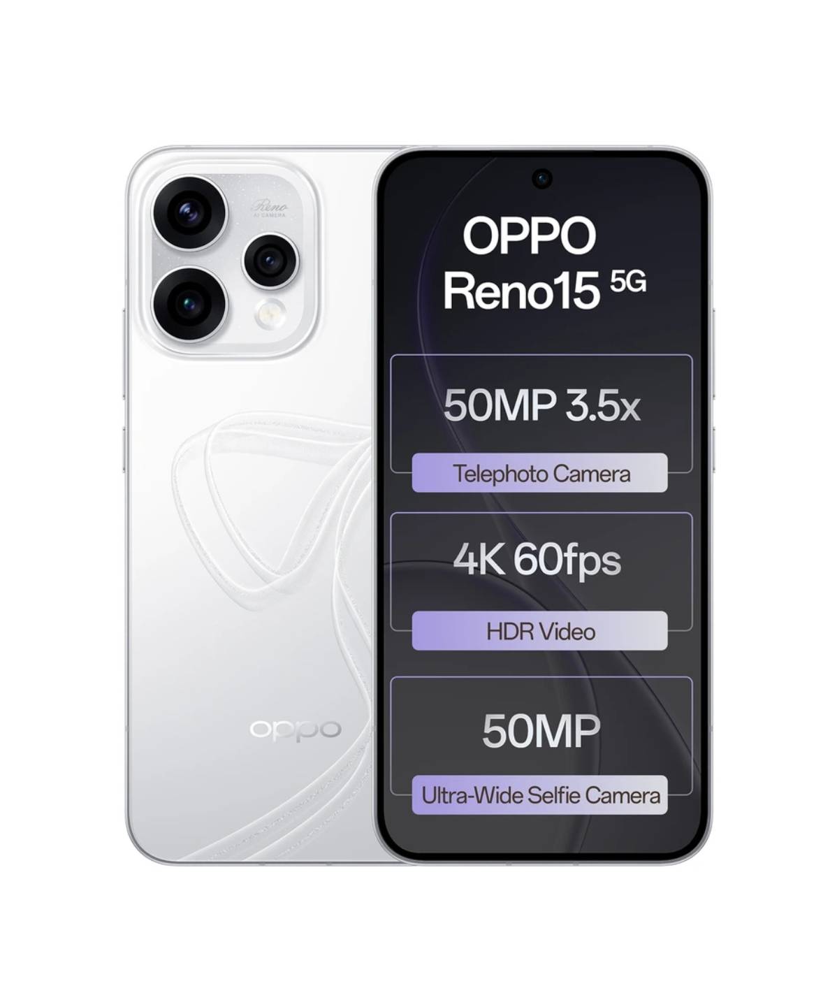 OPPO Reno 15 5G smartphone showcasing 8GB RAM and 256GB ROM in Barabanki, featuring a sleek design and vibrant display.