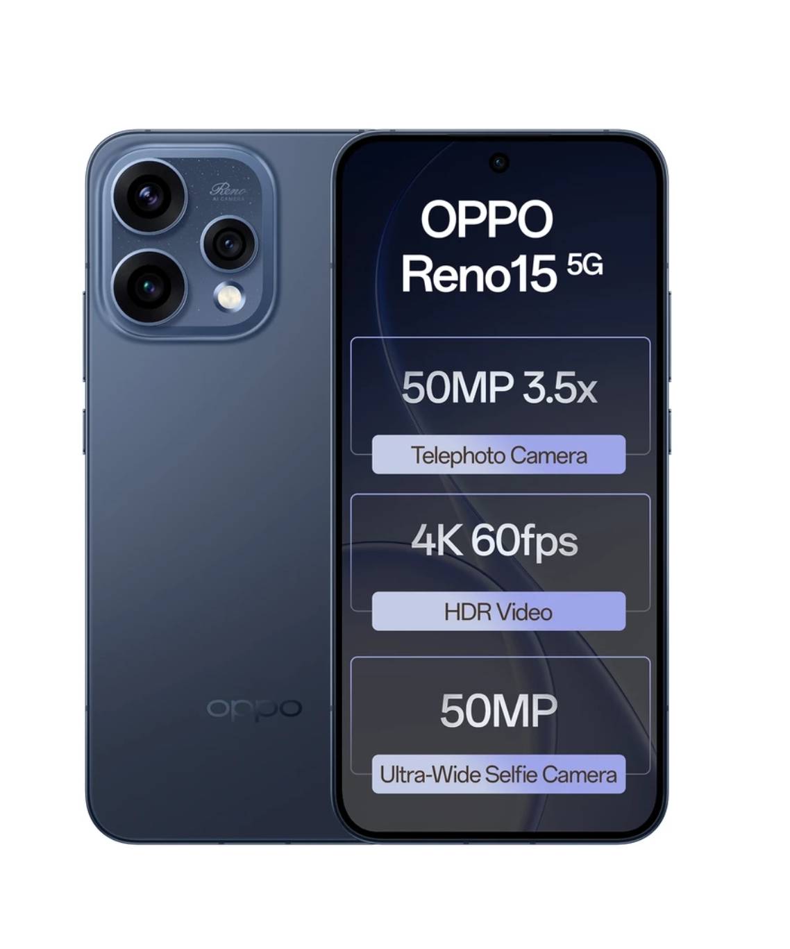 OPPO Reno 15 5G smartphone showcasing 8GB RAM and 256GB ROM in Barabanki, featuring a sleek design and vibrant display. - Image 2
