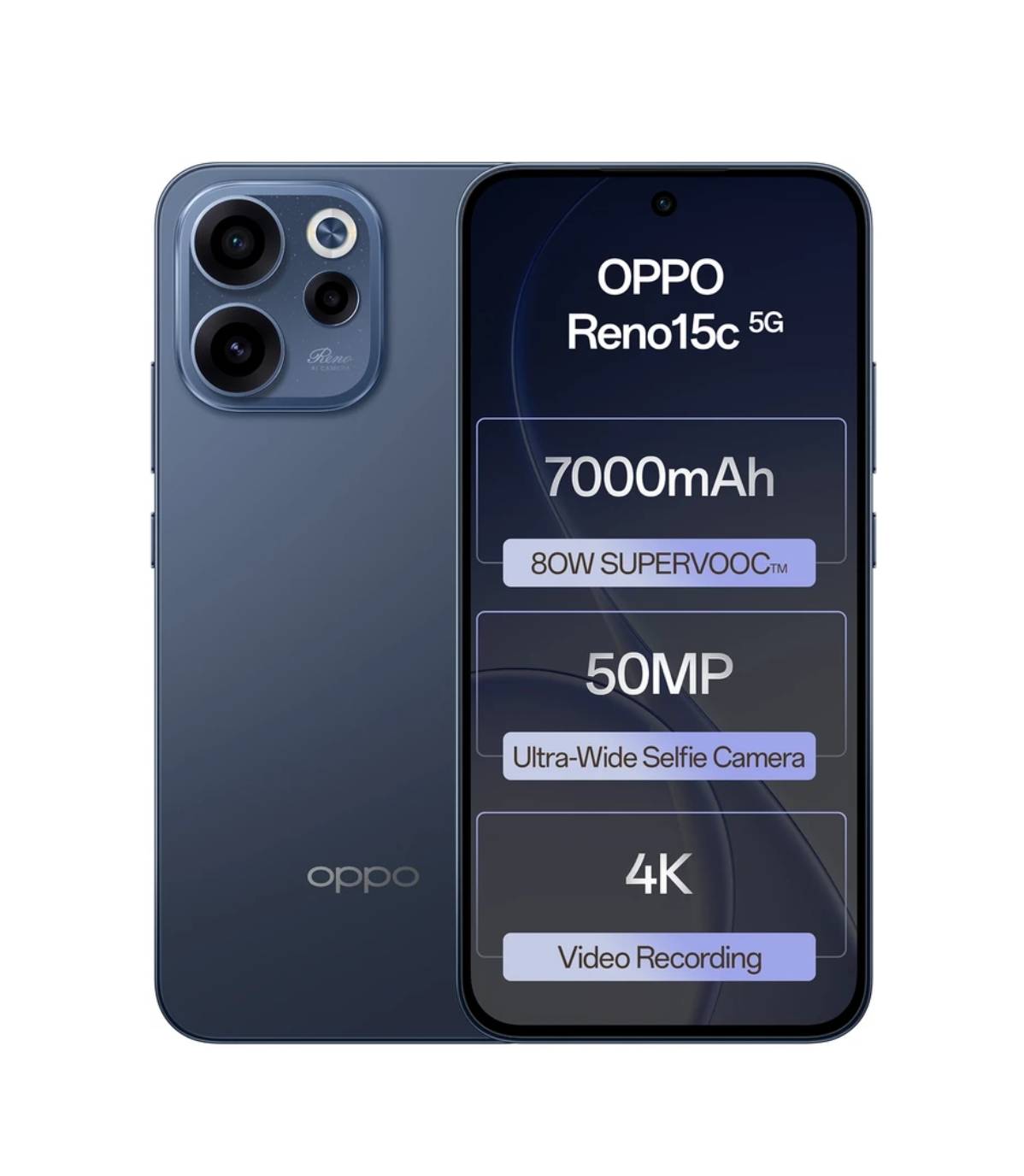OPPO Reno 15c 5G smartphone in Barabanki with sleek design, 12GB RAM, and 256GB storage, showcasing vibrant display and moder