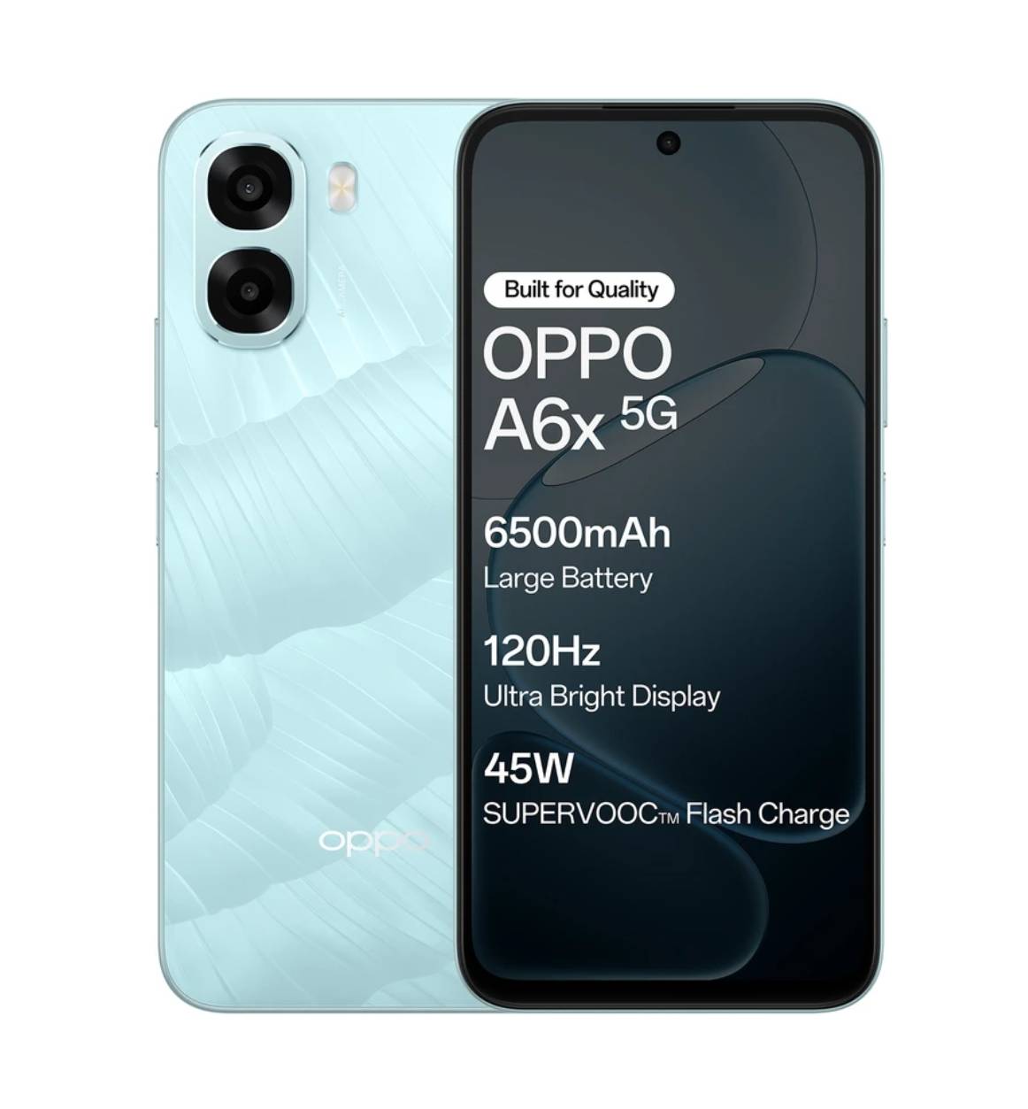 OPPO A6X 5G Smartphone featuring a sleek design and Dimensity 6300 Octa Core Processor, available in Barabanki.