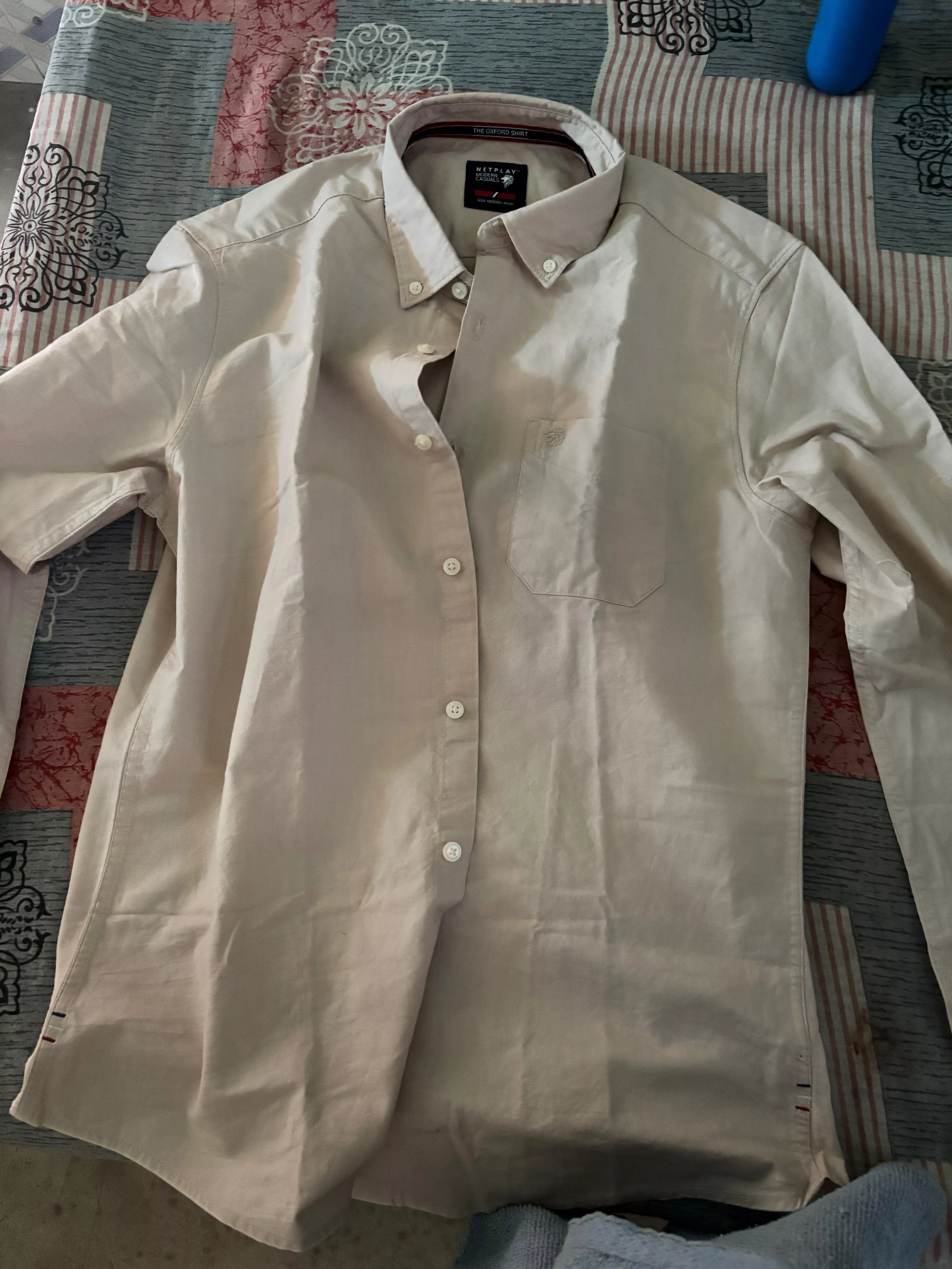RANJITA DAS - Stylish Beige Oxford Shirt in Sonari in SONARI