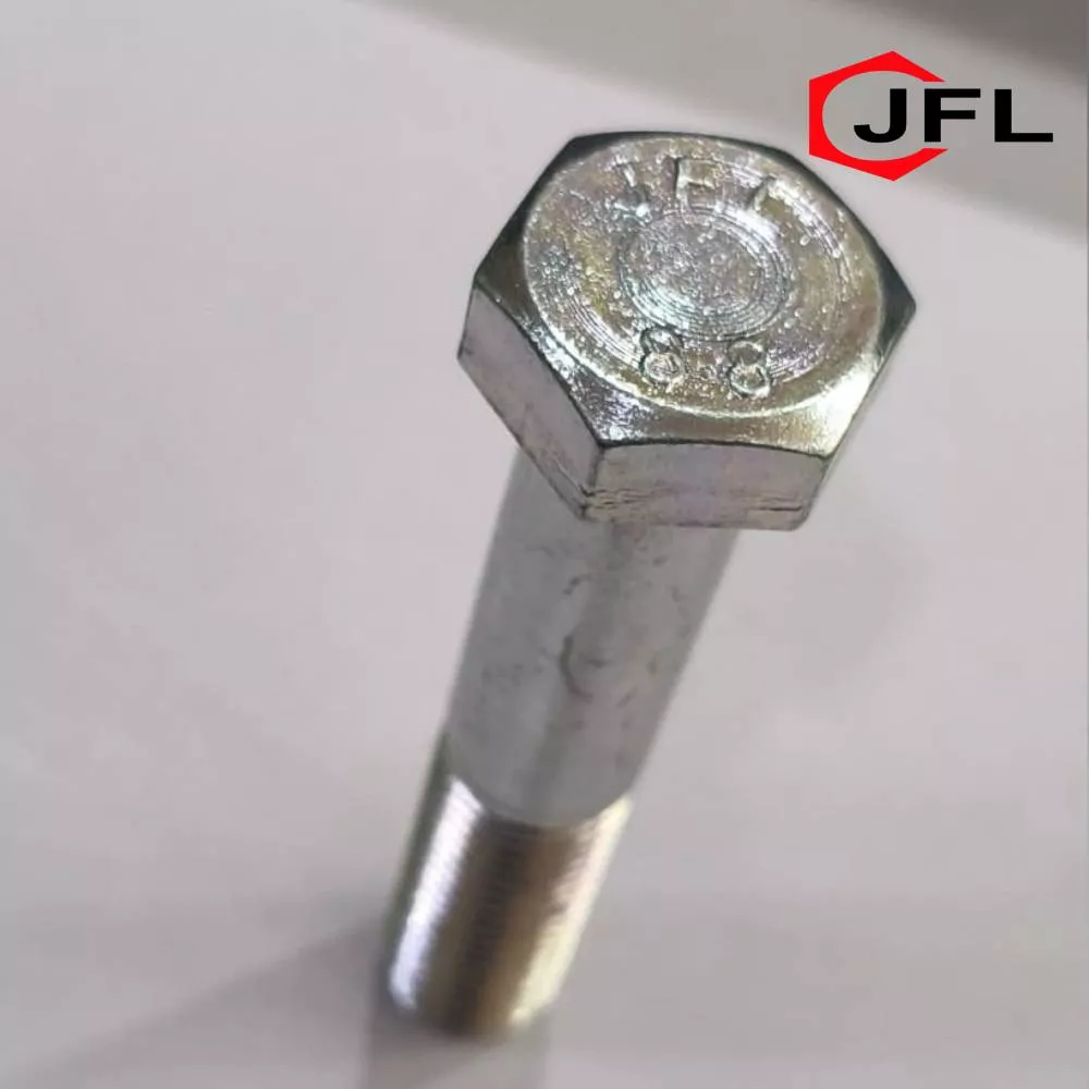 Durable Jindal Fasteners Hex Bolt Half Threaded in Faridabad, showcasing its robust design ideal for construction and DIY pro