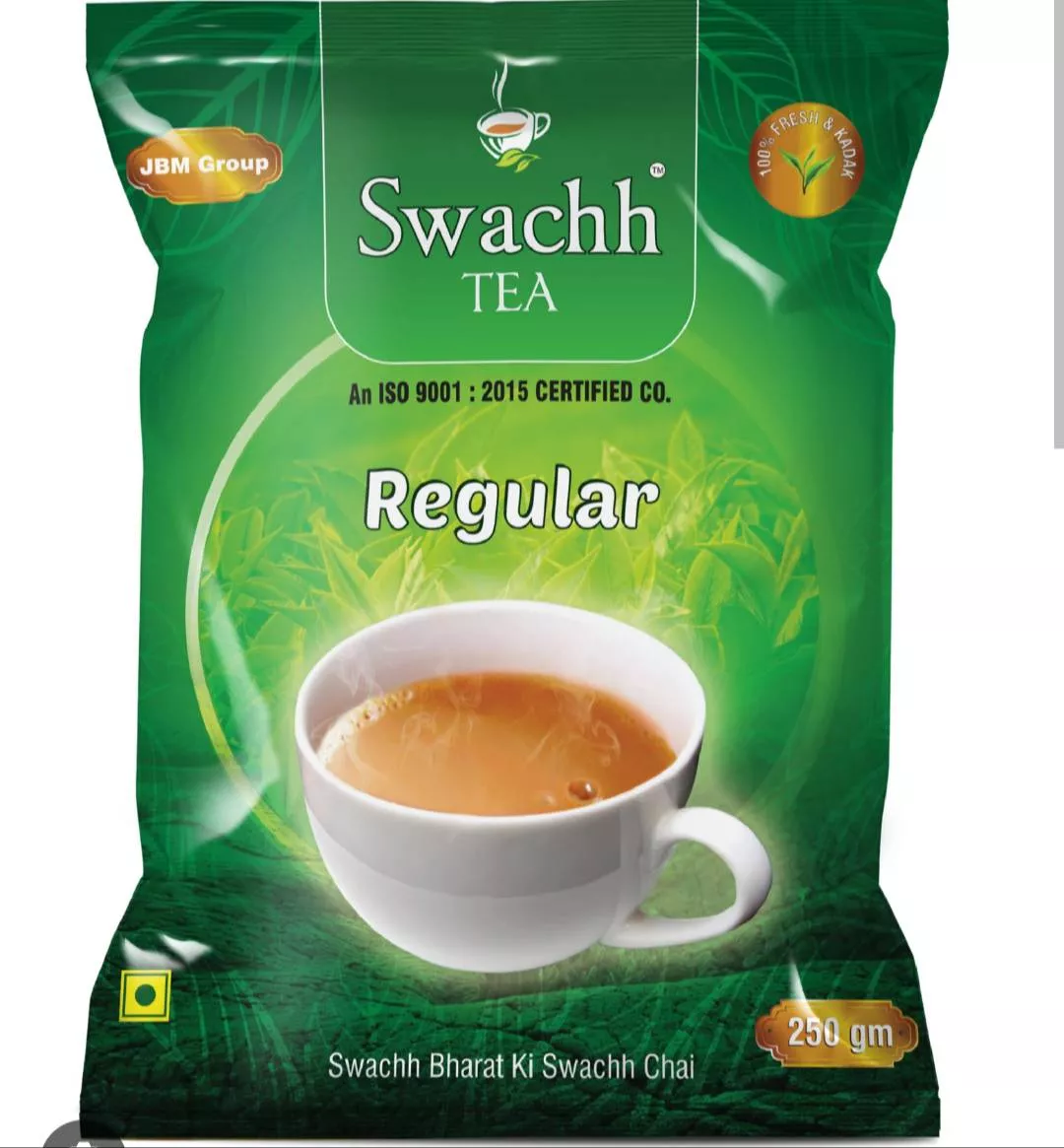 Premium tea packet from A2Z, beautifully designed for tea lovers in Guwahati, showcasing vibrant packaging and alluring brand
