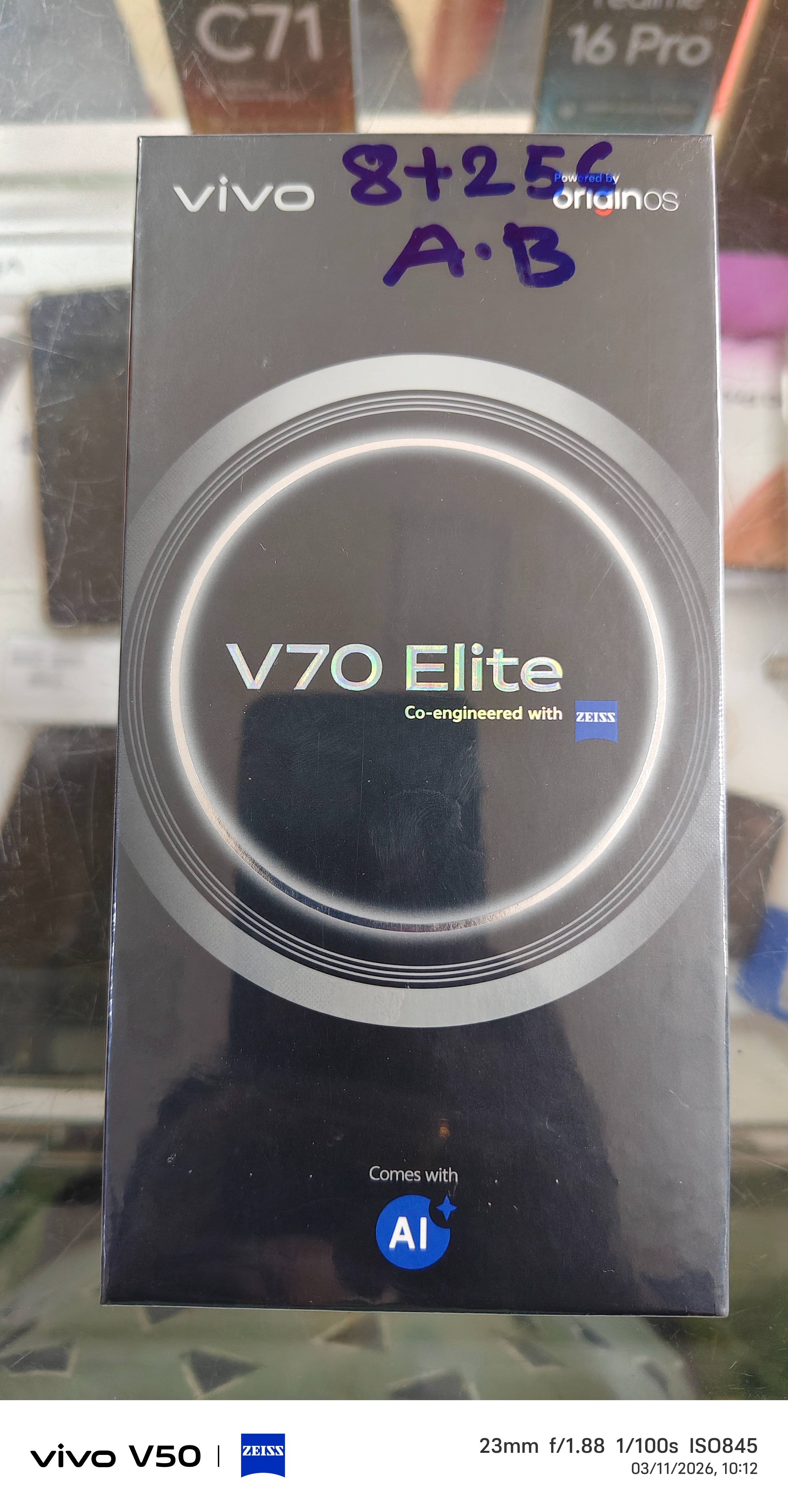 Vivo V70 Elite Smartphone showcasing sleek design and advanced features in SOUTH TWENTYFOUR PARGANAS, co-engineered with ZEIS