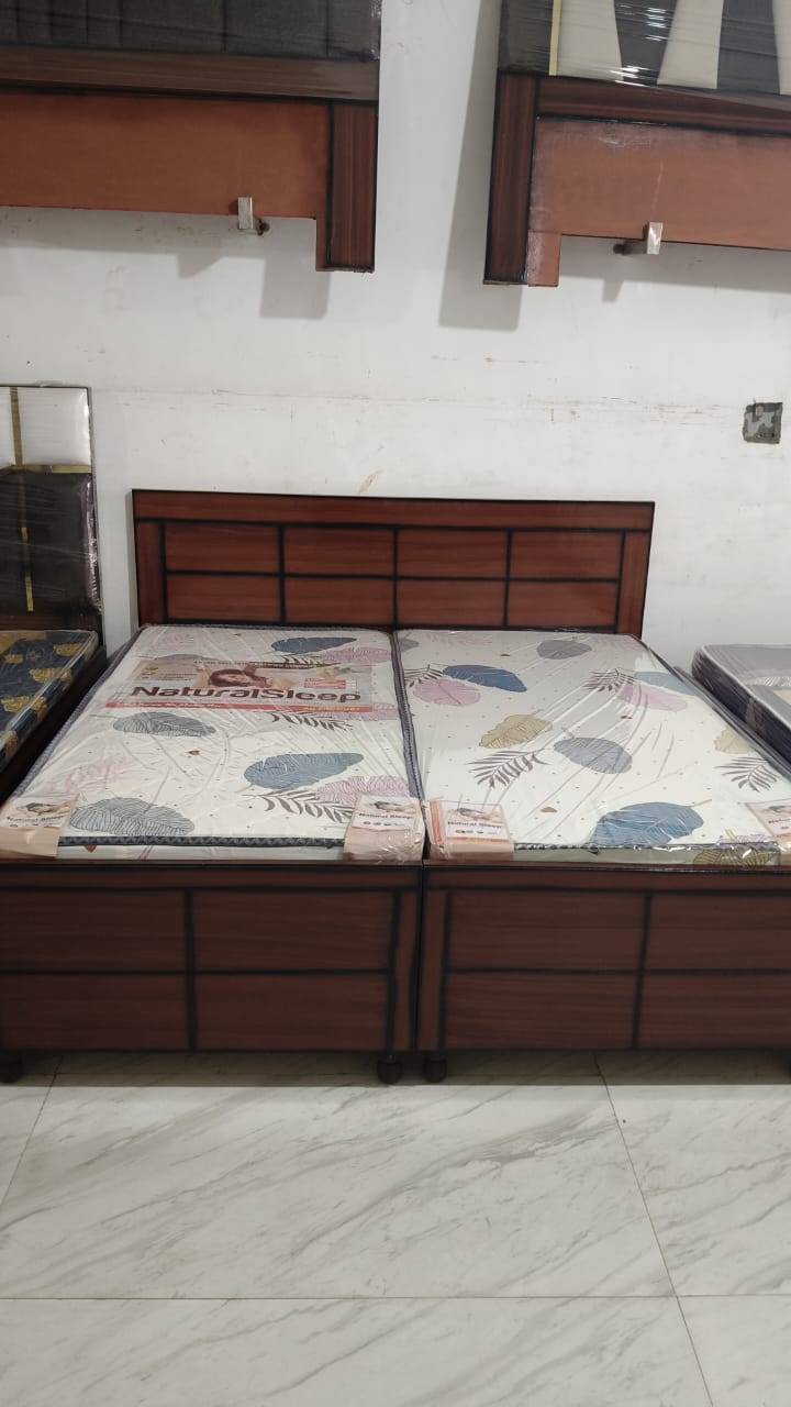 S T BROTHERS - Wooden Bed with Mattress in Kurali in KURALI