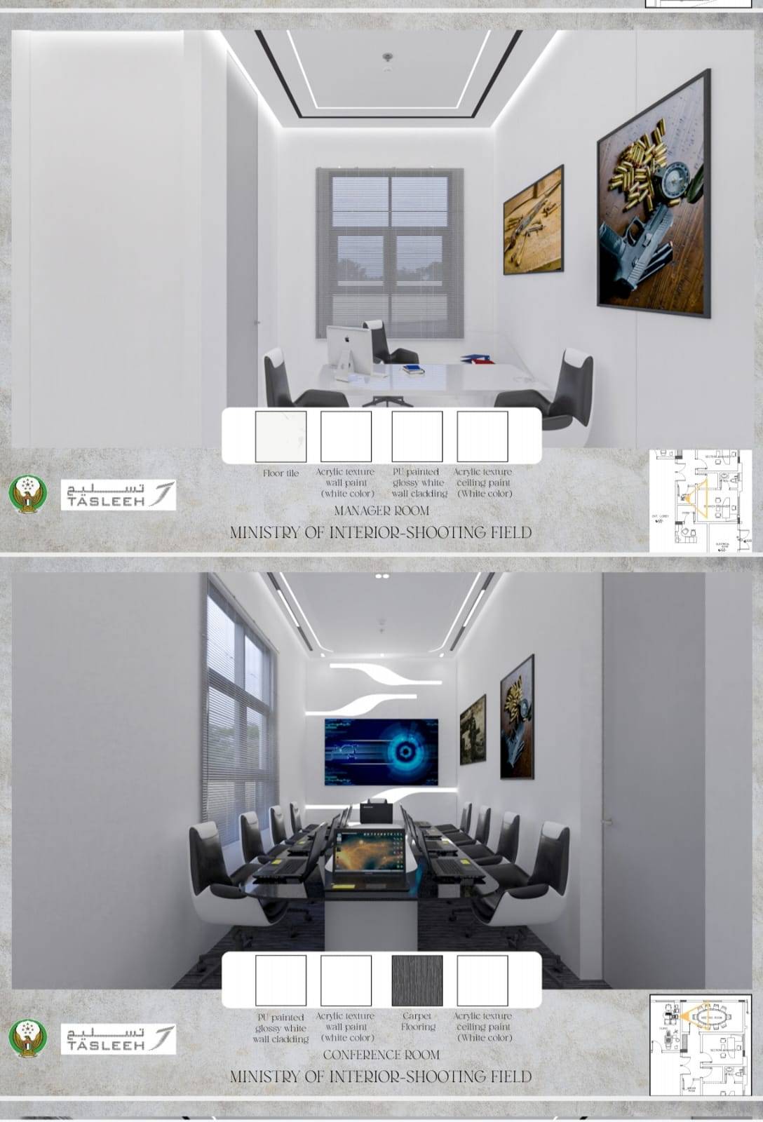 Interior office transformation showcasing modern design elements, stylish furniture, and functional layout by STEP ONE ASSOCI - Image 1
