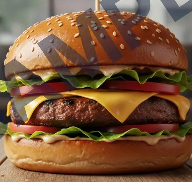 Delicious Burger Joint Classic Cheese Burger featuring a juicy beef patty, cheddar cheese, fresh lettuce, and tomatoes from B