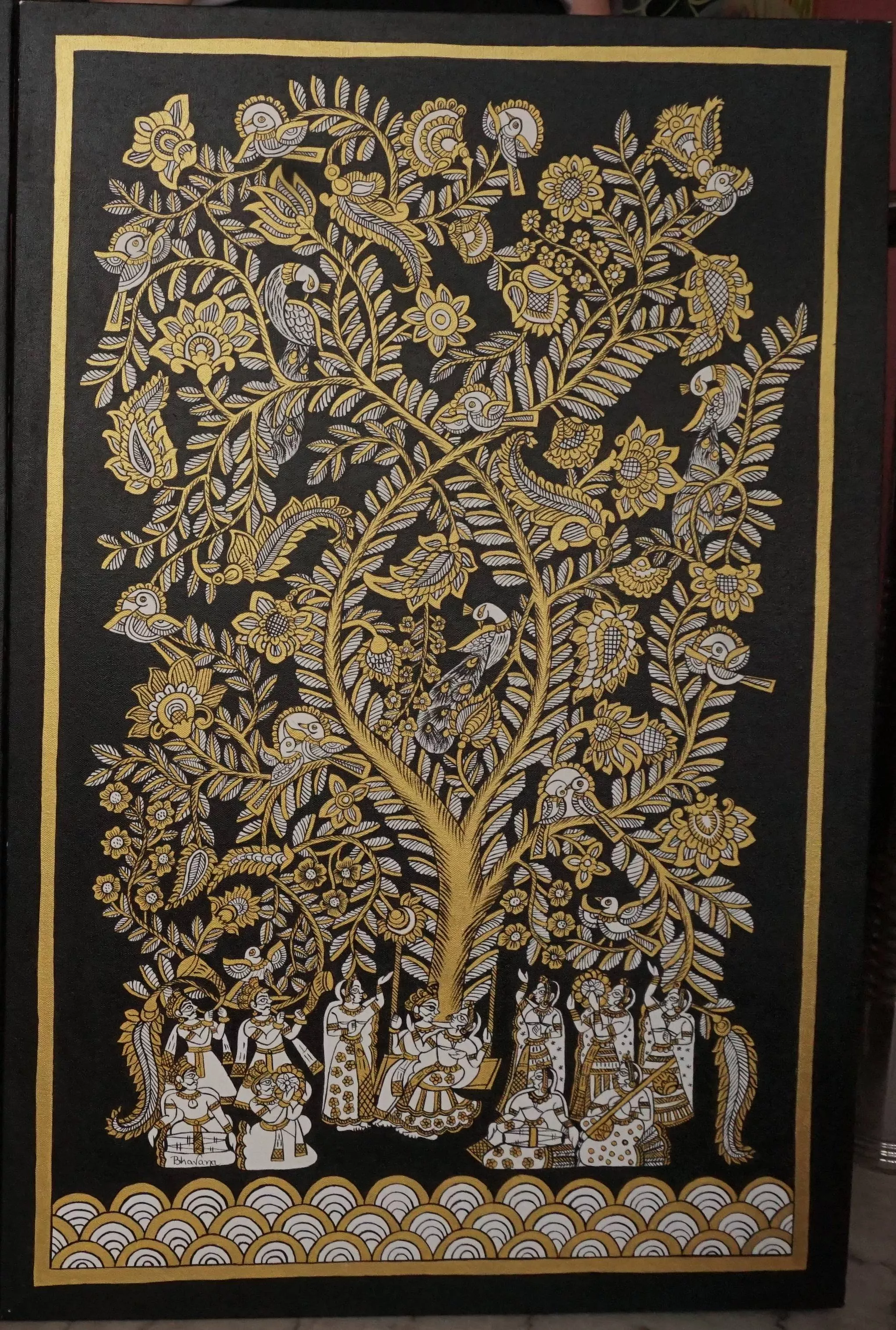 Beautiful Tree of Life-Life Celebrations artwork in Jaipur, showcasing intricate Phad Artstyle design, measuring 2/3 feet, id