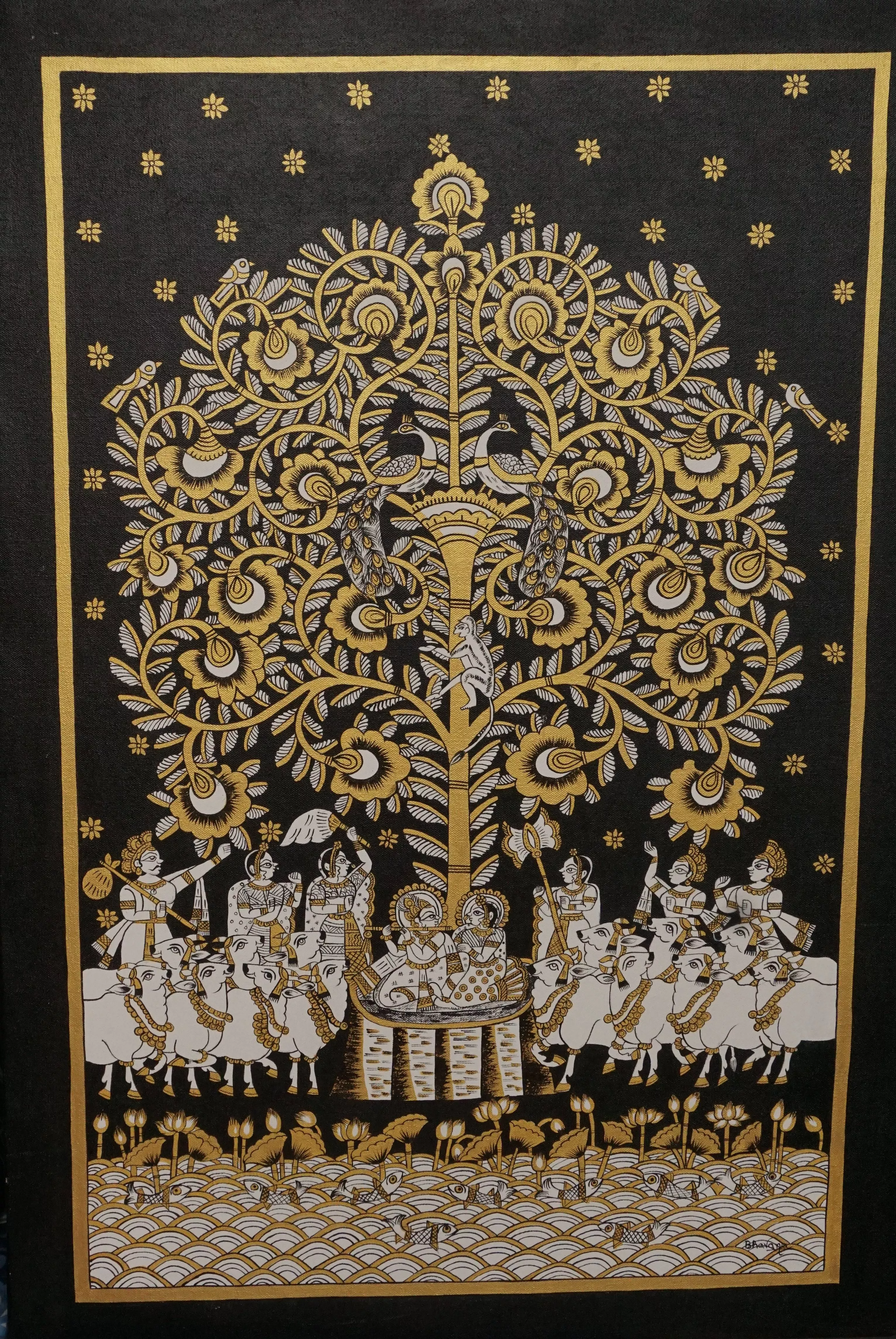 Intricately designed Tree of Life artwork on acrylic canvas — 2/3 feet, available at CHITRABHOOMI in Jaipur.