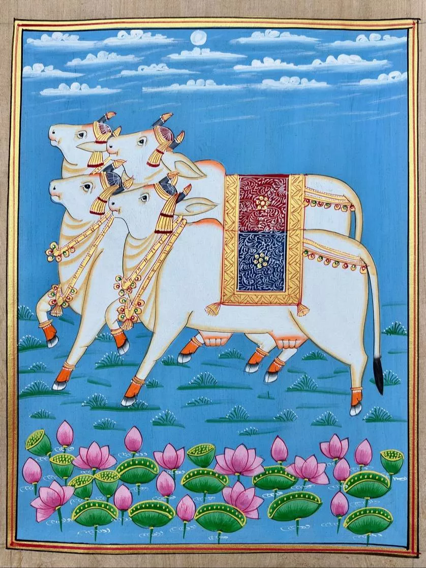 CHITRABHOOMI - Pichwai Artwork Sacred Cows in Jaipur in Jaipur