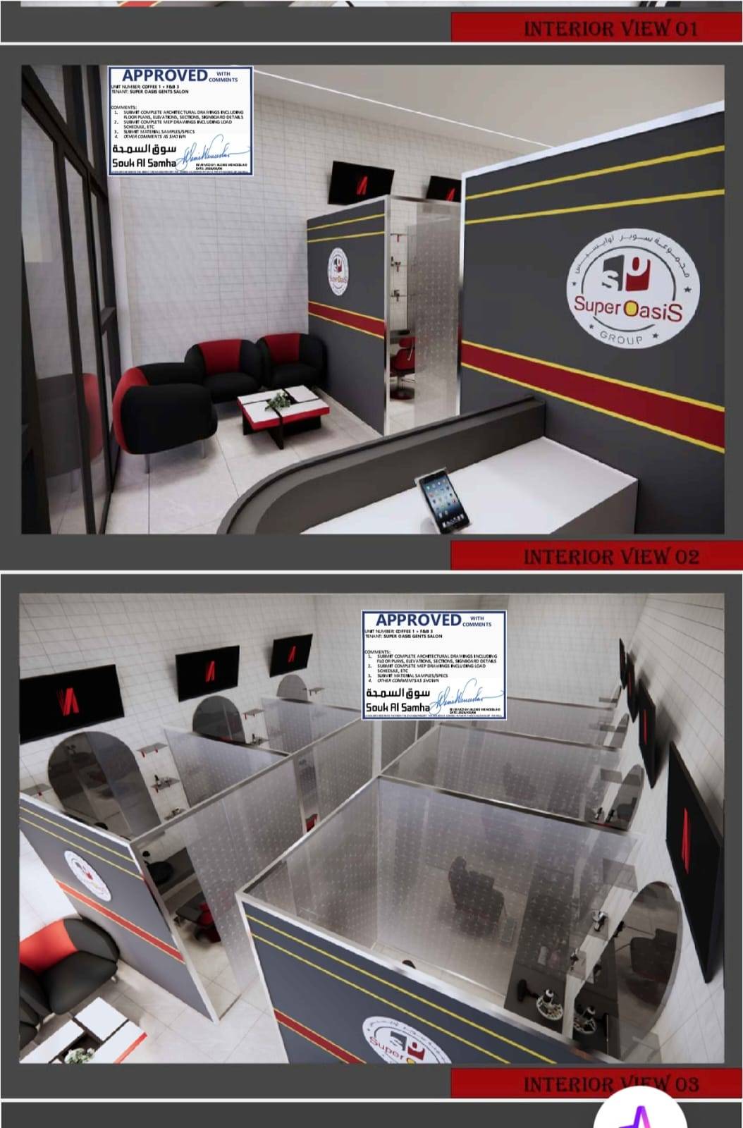 Luxurious gents saloon interior showcasing elegant design elements in Kannur, ideal for enhancing grooming experiences with S - Image 2