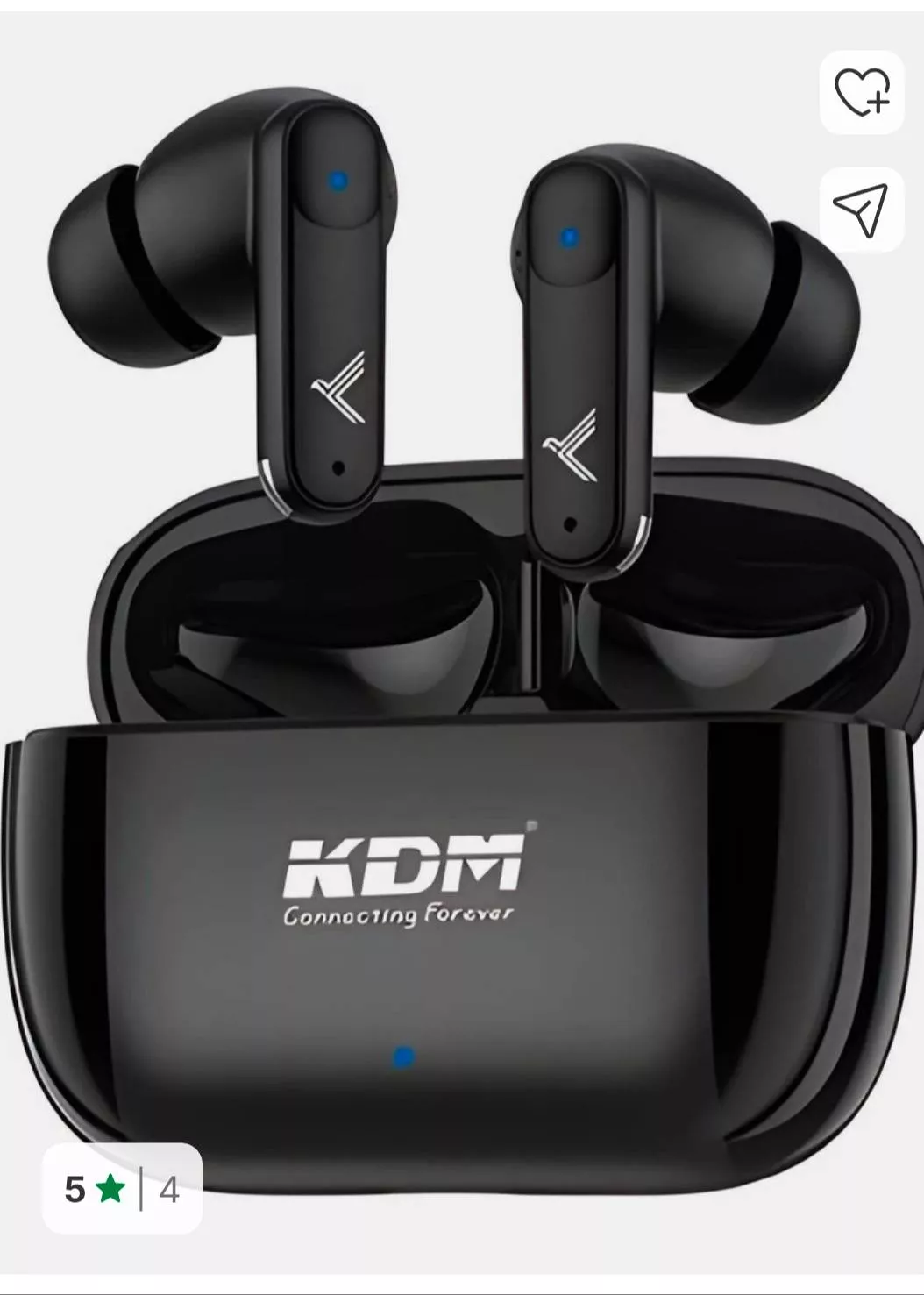KDM True Wireless Earbuds in Deoria, sleek design with charging case, perfect for immersive audio experience