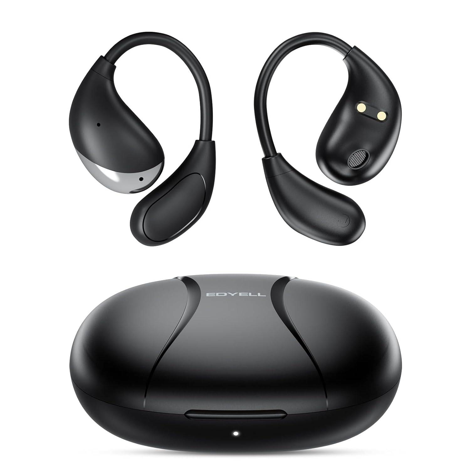 Edyell Wireless Earbuds in Deoria — sleek design with noise cancellation features, showcasing ergonomic fit and charging case