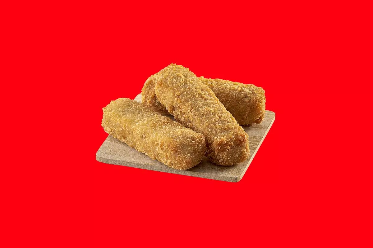 Golden and crunchy Chicken FINGER [8PIES] from FIVE STAR CHICKEN in Hyderabad, featuring savory filling and crispy exterior.