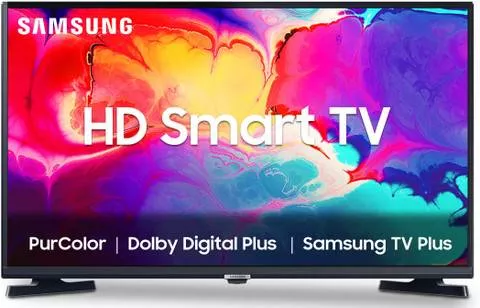Samsung HD Smart TV showcasing vibrant colors and sleek design, available at BHULLAR FEED AND DAIRY in Dhariwal.