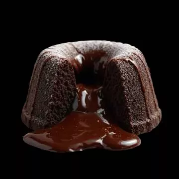 Decadent Choco Lava Cake with molten chocolate center from FIVE STAR CHICKEN in Hyderabad — rich dessert experience