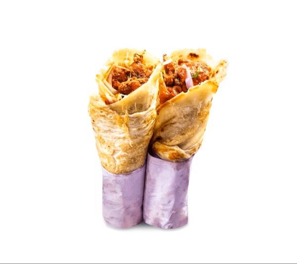 Delicious Chicken Kathi Roll with spicy filling and soft paratha in Hyderabad