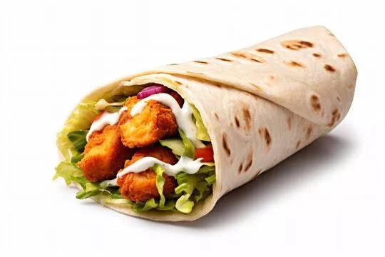 Delicious Chicken Shawarma Wrap filled with crispy chicken and fresh vegetables, served at FIVE STAR CHICKEN in Hyderabad