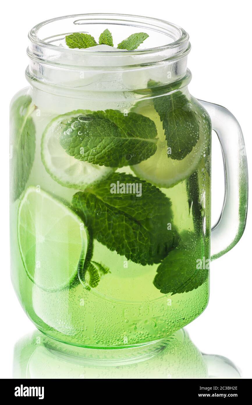 Mint Mojito Cooler in a mason jar with fresh mint and lime, served at FIVE STAR CHICKEN in Hyderabad — a refreshing summer dr