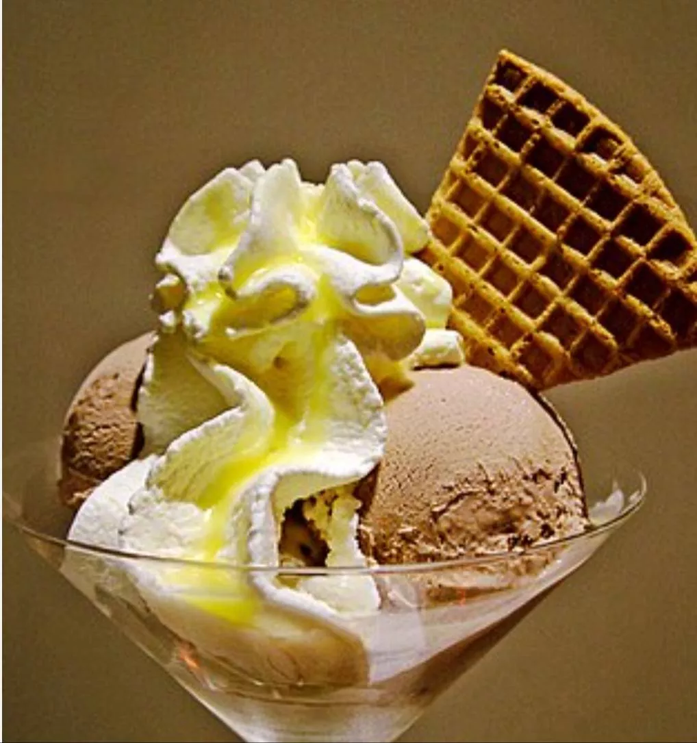 Decadent FATEEMA ICE CREAM ENTERPRISE Chocolate Delight Ice Cream Sundae with whipped cream and waffle topper in Guwahati