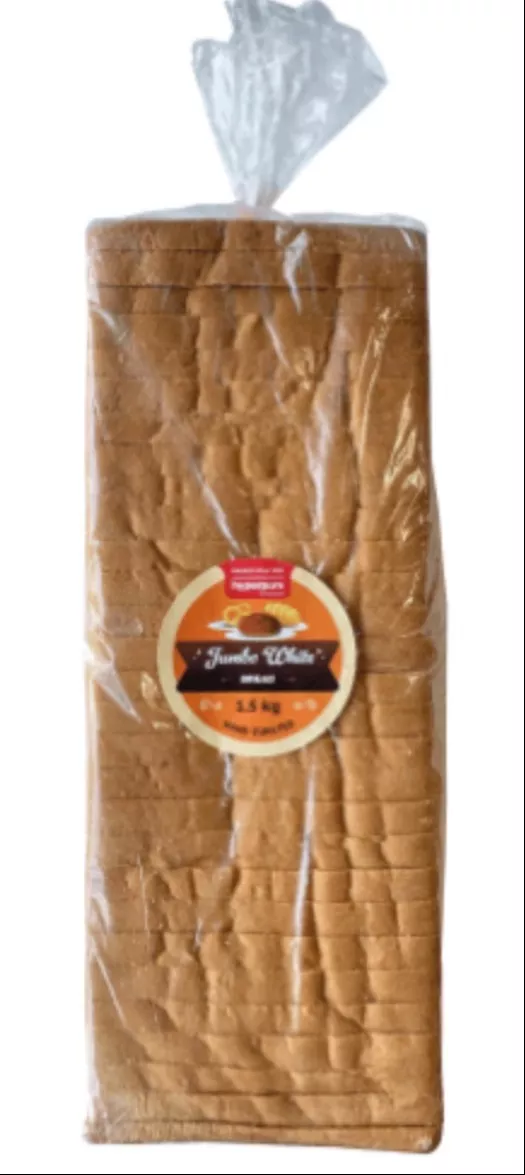 Bittu Bread Wala Jumbo White Bread from Sultanpur Lodhi, a 1.5 kg pack showcasing soft and fluffy slices, perfect for meals.