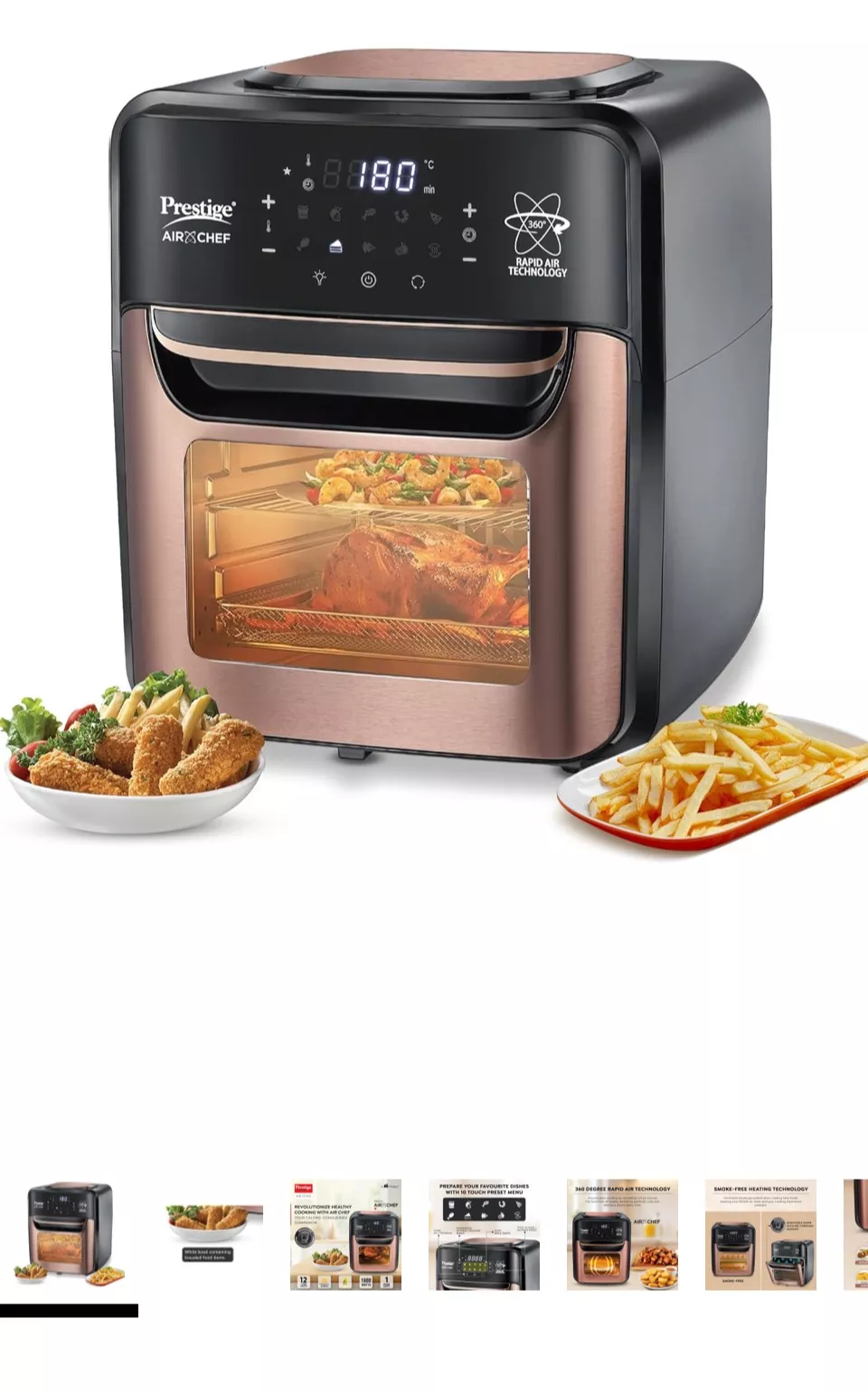 Prestige Air Fryer Oven in Faridkot featuring a sleek design and multiple cooking functions for frying, baking, grilling, and - Image 1