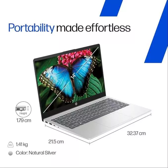 HP Laptop with Copilot showcasing sleek design and 14-inch display in Baripada