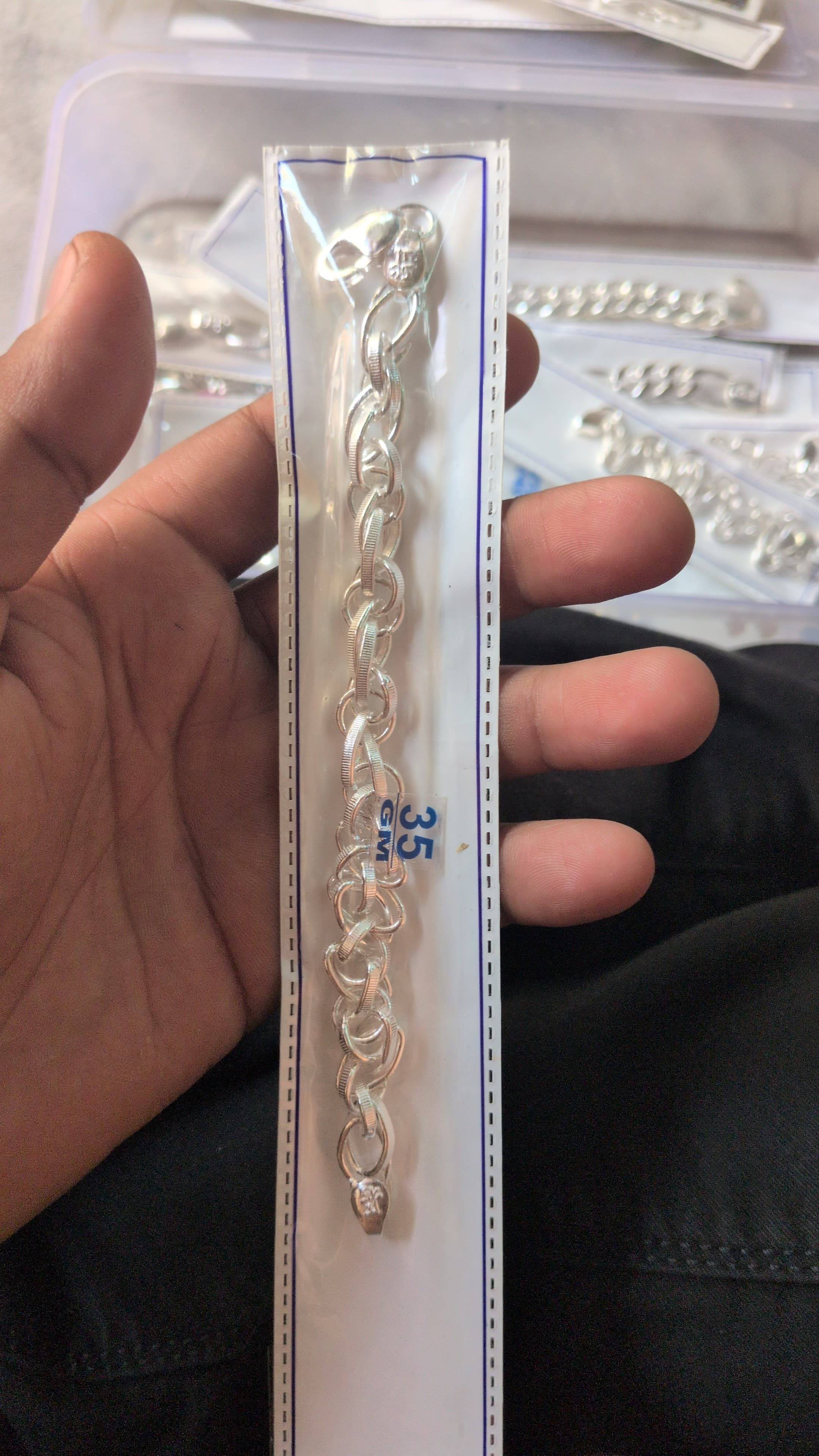 H A Jewellers Silver Chain Bracelet