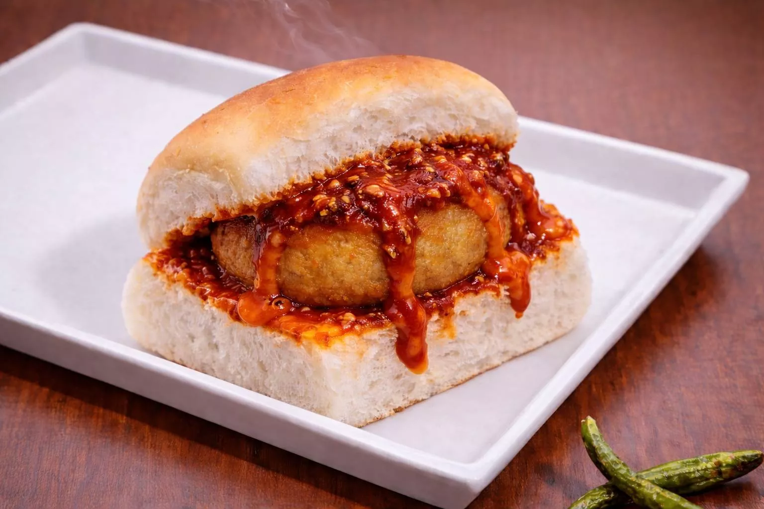 JUGGERNAUT KITCHENS - Schezwan Vadapav in KONDLI - Fiery and Flavorful in KONDLI