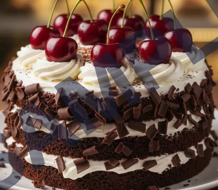 Delicious Black Forest cake with rich chocolate layers and cherry toppings, available at M S BALAJI TRADING CO in Shahabad Ma