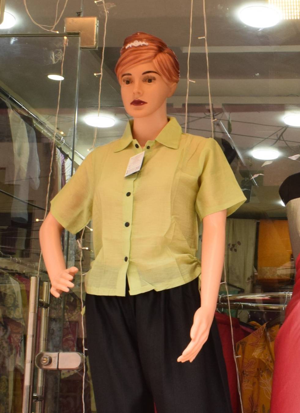 Casual green cotton short sleeve shirt from SHEETESH SONI, perfect for laid-back style in GORAKHPURMP.