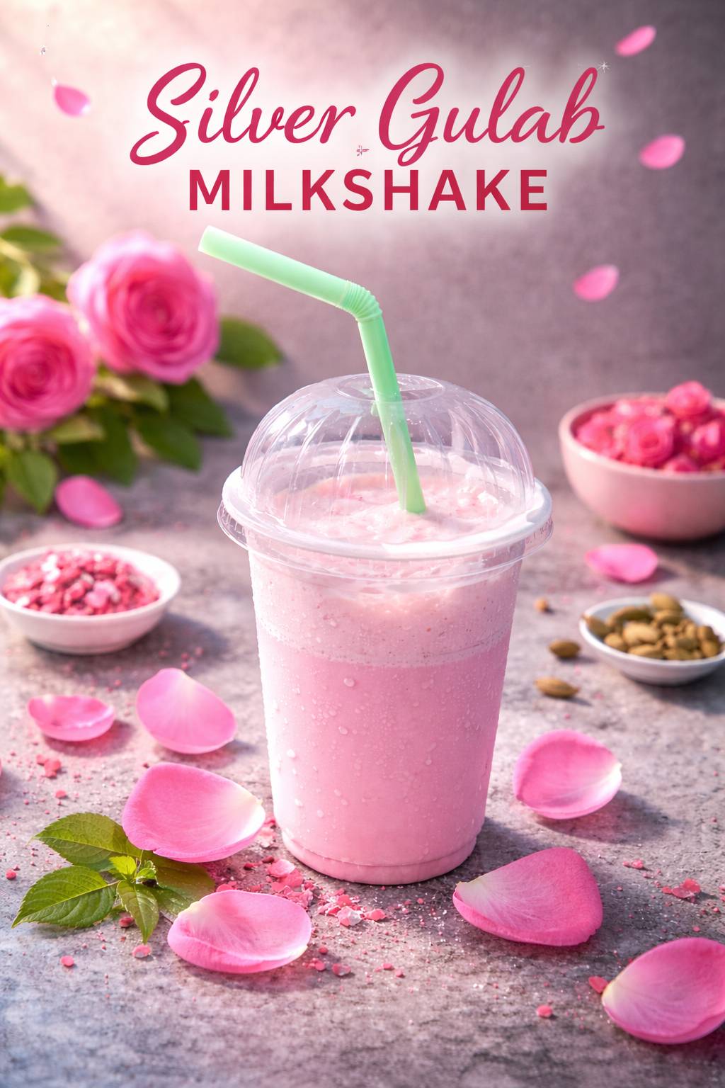  Silver Gulab Milkshake - Srikakulam USHA KASI TAKE AWAY AND DELIVERY DOOR NO 1065WARD 13 VILLAGE