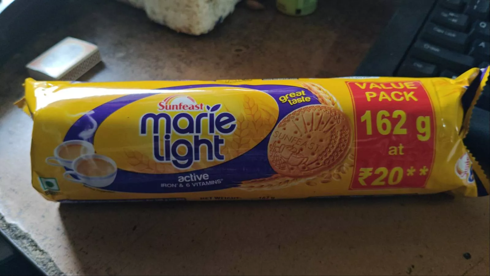 Sunfeast Marie Light Biscuits in a pack showcasing their light, crispy texture and nutritional benefits, available in Chennai
