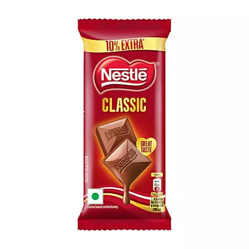 Nestle Classic Chocolate bar in Imphal with rich creamy texture and vibrant packaging.