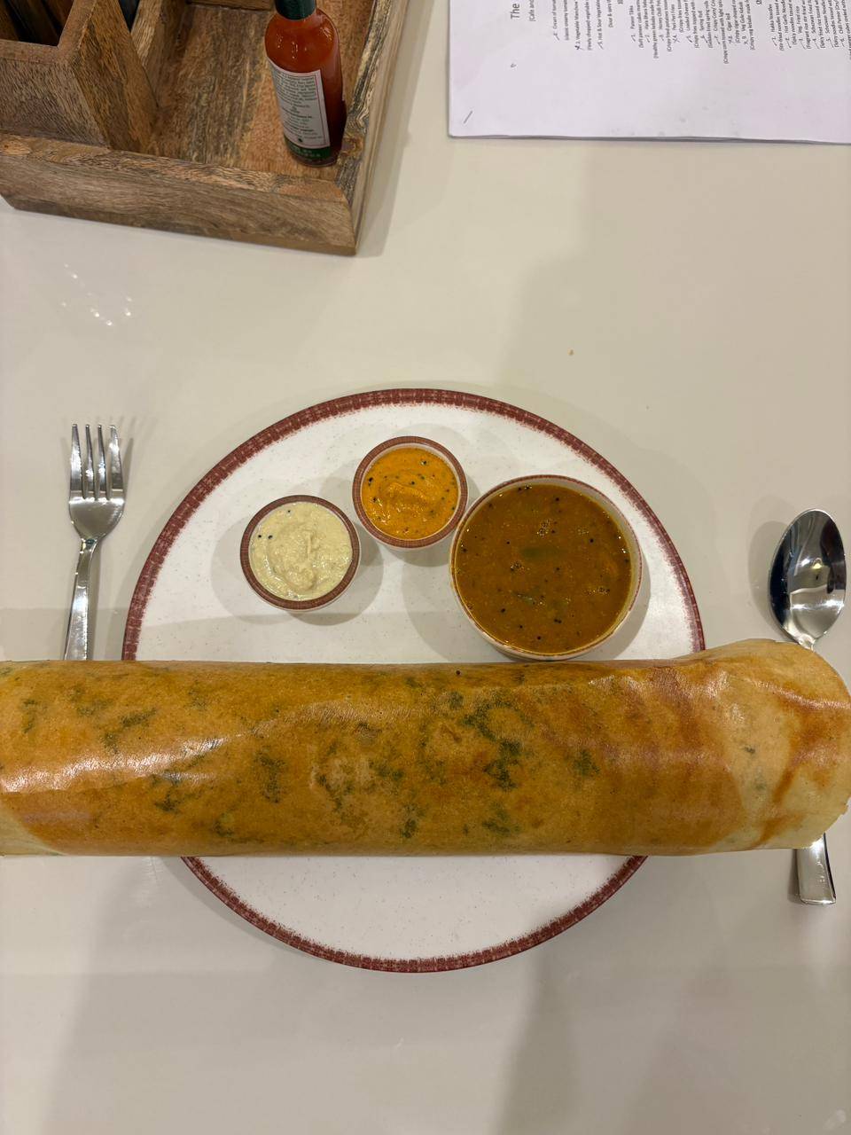 THE FORTRESS CAFE AND MULTI CUISINE - Masala Dosa in DUDU: Crispy South Indian Delight in DUDU