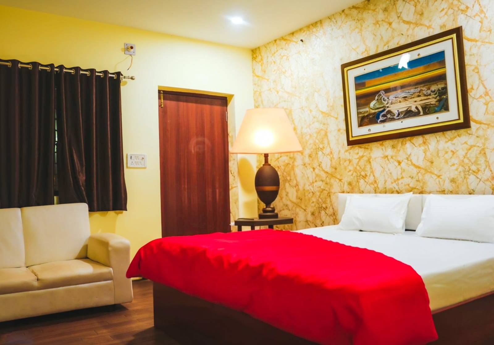 Luxury Bedroom Suite featuring elegant design and modern aesthetics in Dhanbad, complete with a stylish bed and matching furn - Image 3