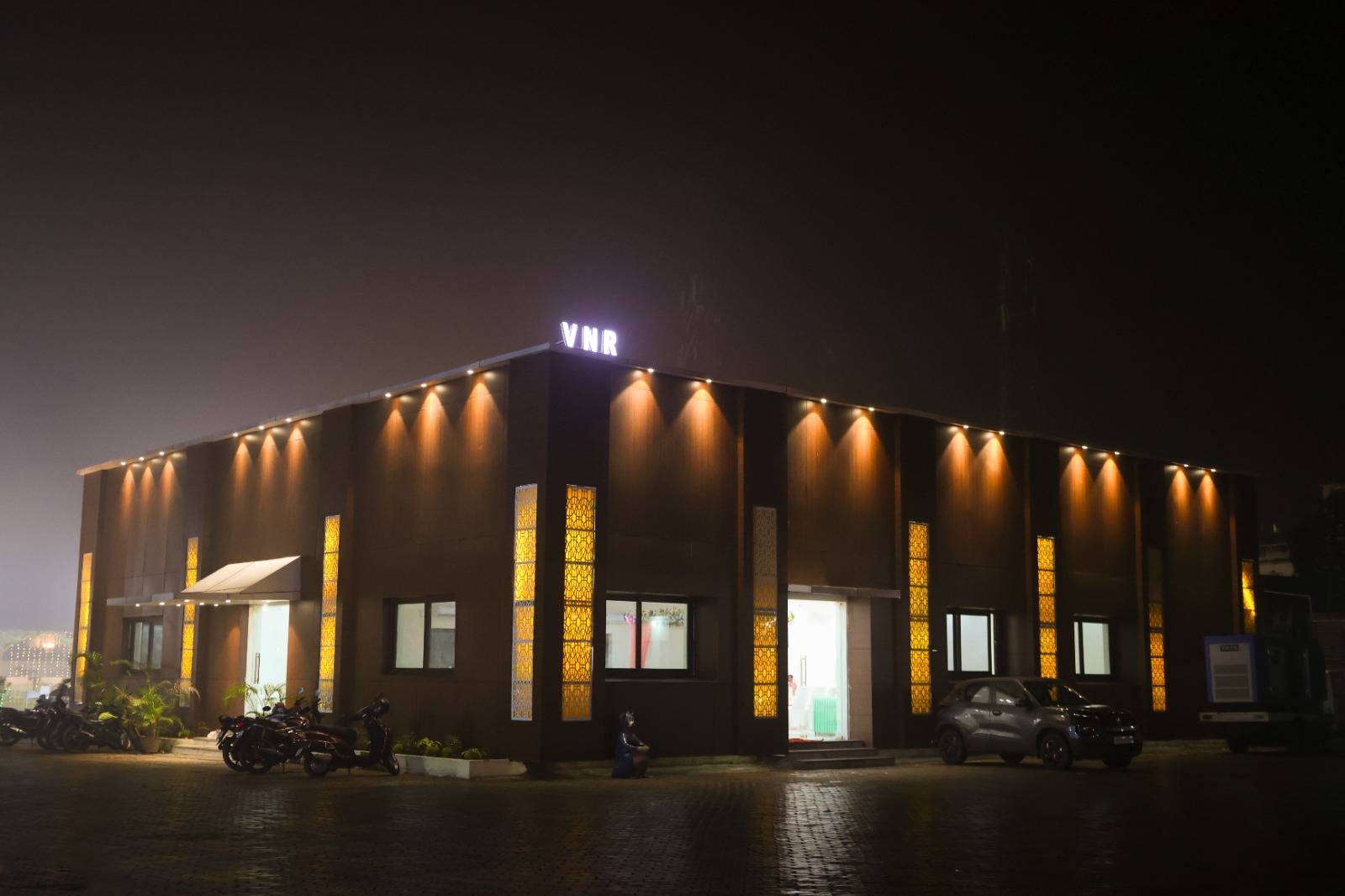 Elegant banquet hall setup for weddings and events at V N R BANQUET HALL in Dhanbad — modern decor and spacious layout