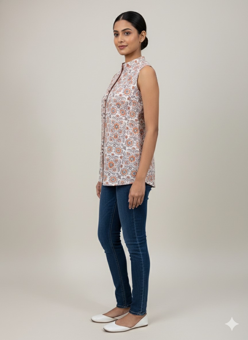 CLICK KART - Urban Ethnic Mandarin Top in Jaipur in JAIPUR