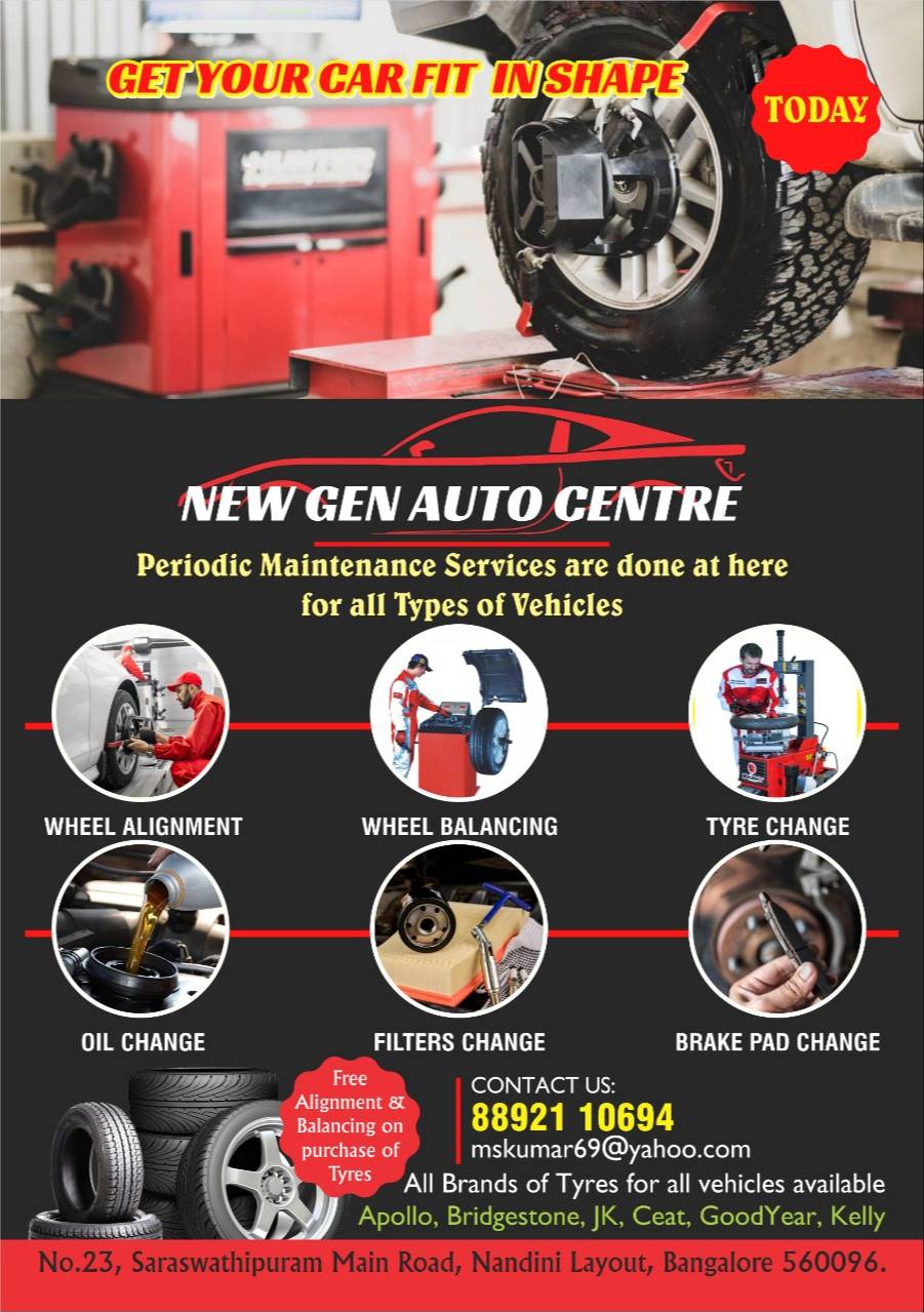 NEW GEN AUTO CENTRE - Vehicle Maintenance Services in BANGALORE in BANGALORE