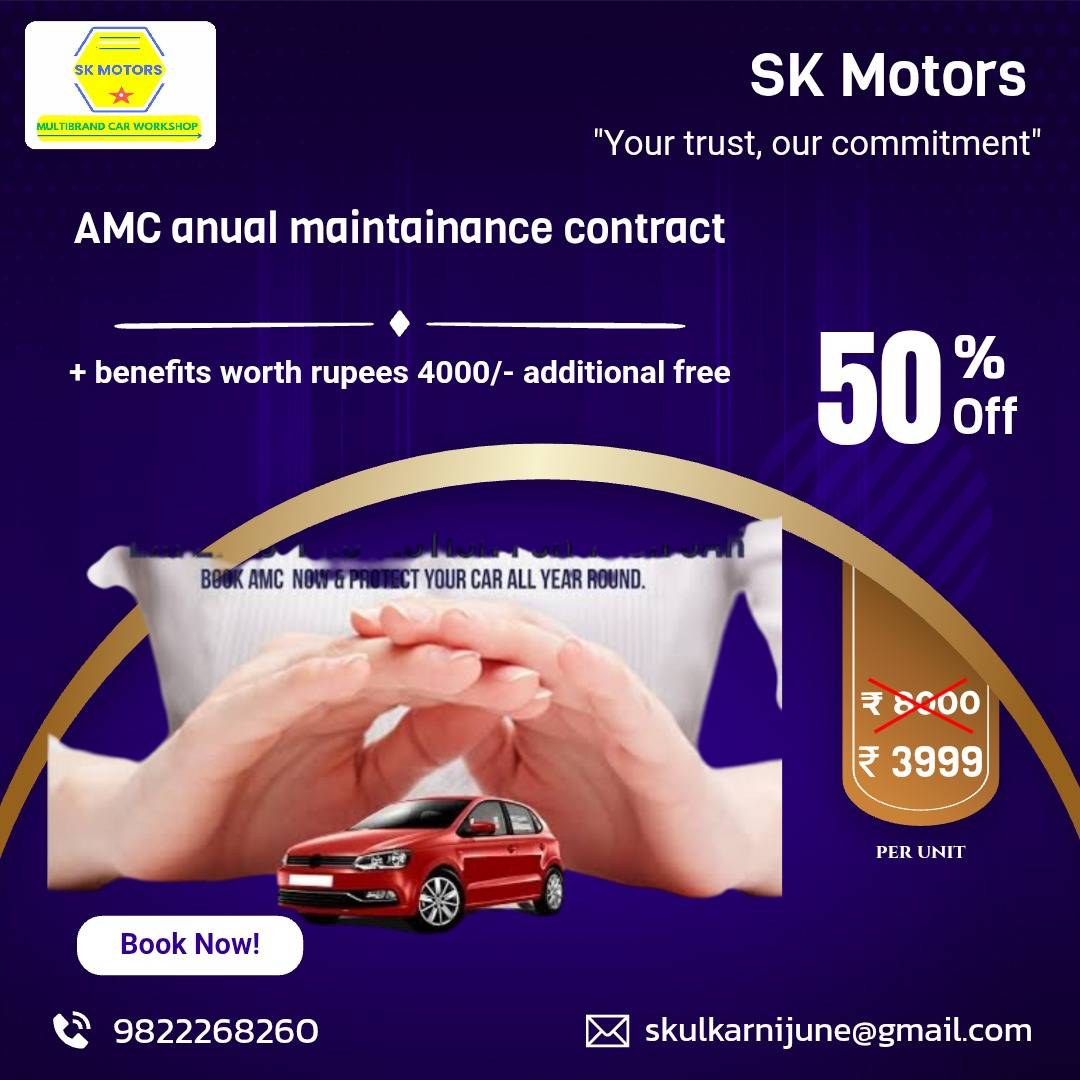 All-inclusive car service at SK Motors in Solapur, featuring professional maintenance for various car models. - Image 1