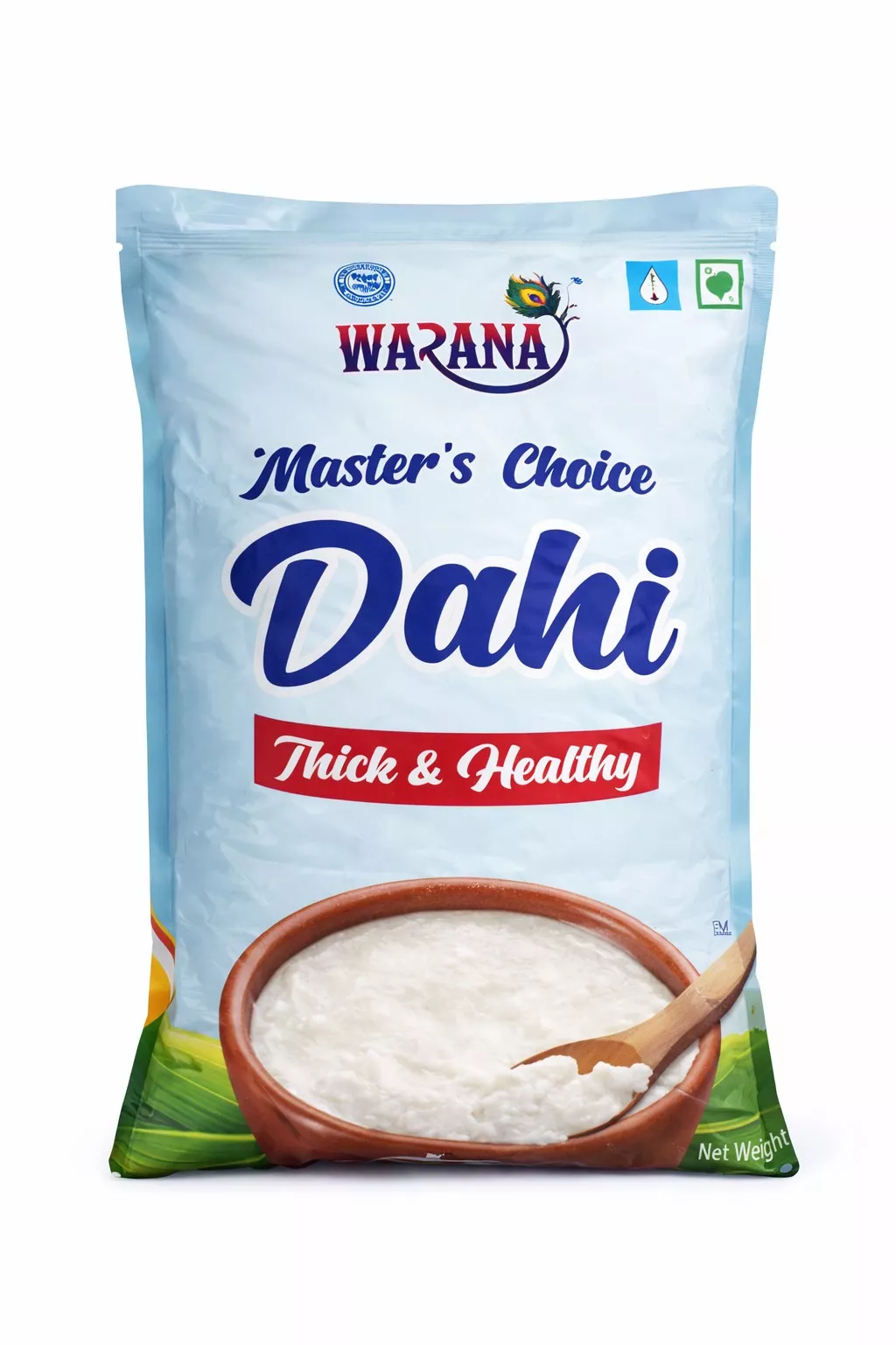 Rich and creamy Warana Master's Choice Dahi in Alibag displayed in a bowl, perfect for enhancing meals with its smooth textur