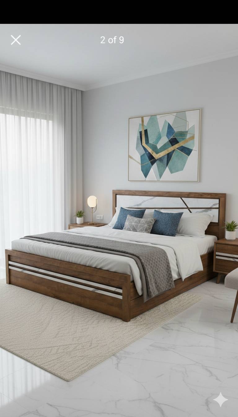WOODORA - Elegant Queen Size Bed with Storage in Surat in SURAT