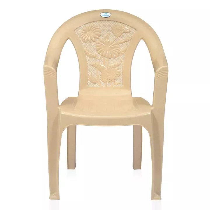 SINGLA FOAM AND FURNITURE - Nilkamal Beige Floral Plastic Chair in GURGAON