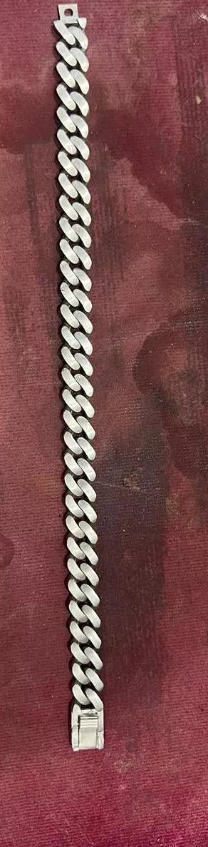 R K JEWELLERS - 925 Silver Men Cuban Bracelet in Rajkot in RAJKOT