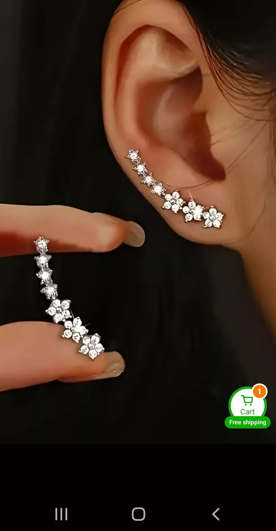 Floral Ear Cuffs in Malad West Mumbai - USHA ARTS
