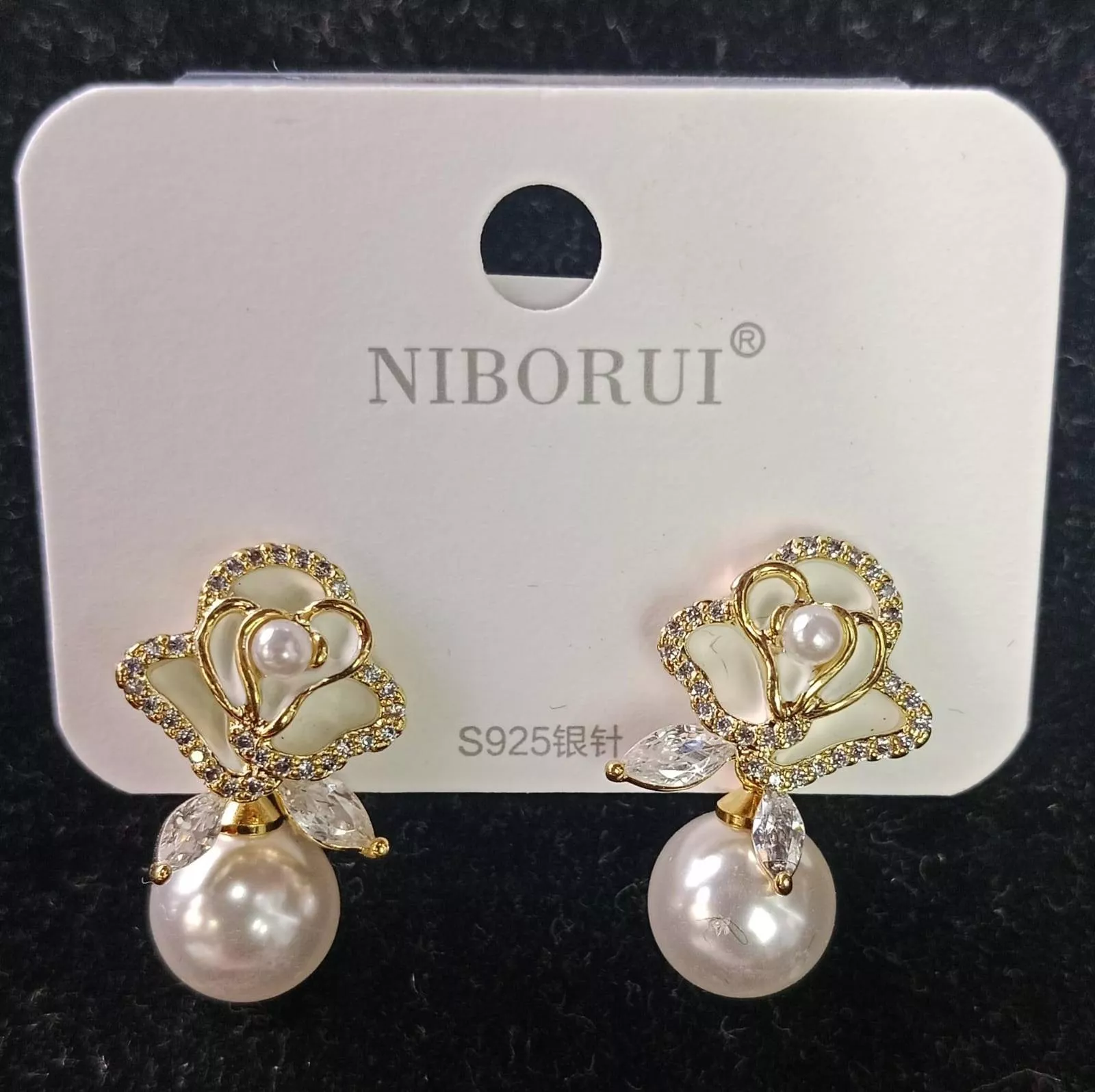 Floral Pearl Drop Earrings in Malad West Mumbai - USHA ARTS