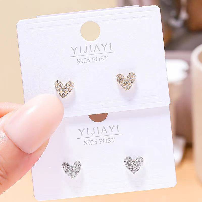 Heart Shaped Silver Earrings in Mumbai - USHA ARTS