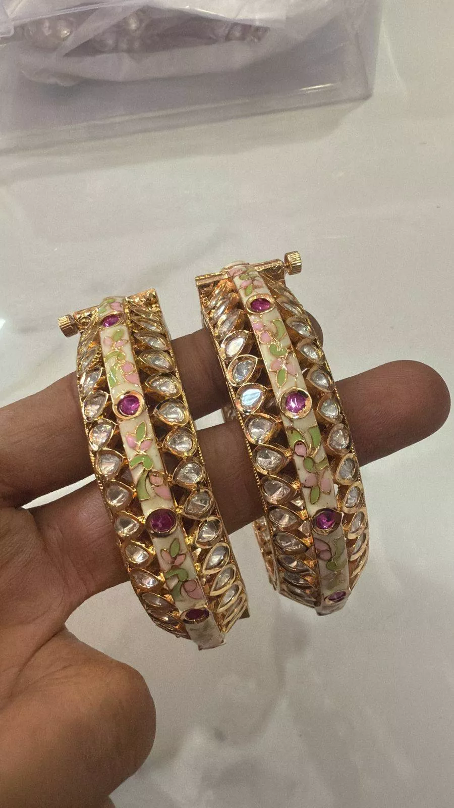 Elegant handcrafted RAJWADI BANGLES with intricate designs, perfect for styling in Bhavnagar.