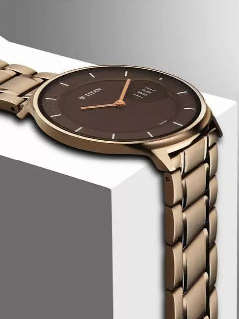 K V RAMANA GOLD SMITH - Titan Men's Classic Brown Dial Watch in Anantapur in ANANTAPUR