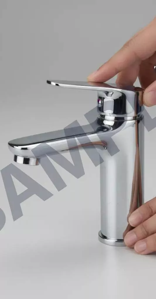 Chrome single lever basin mixer designed for efficient water control, showcasing modern aesthetics and functionality in Pinjo